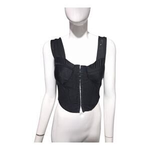 Y2K Vintage Julia Womens size L Babydoll Whimsigoth Witchy Gothic Emo Corset Top